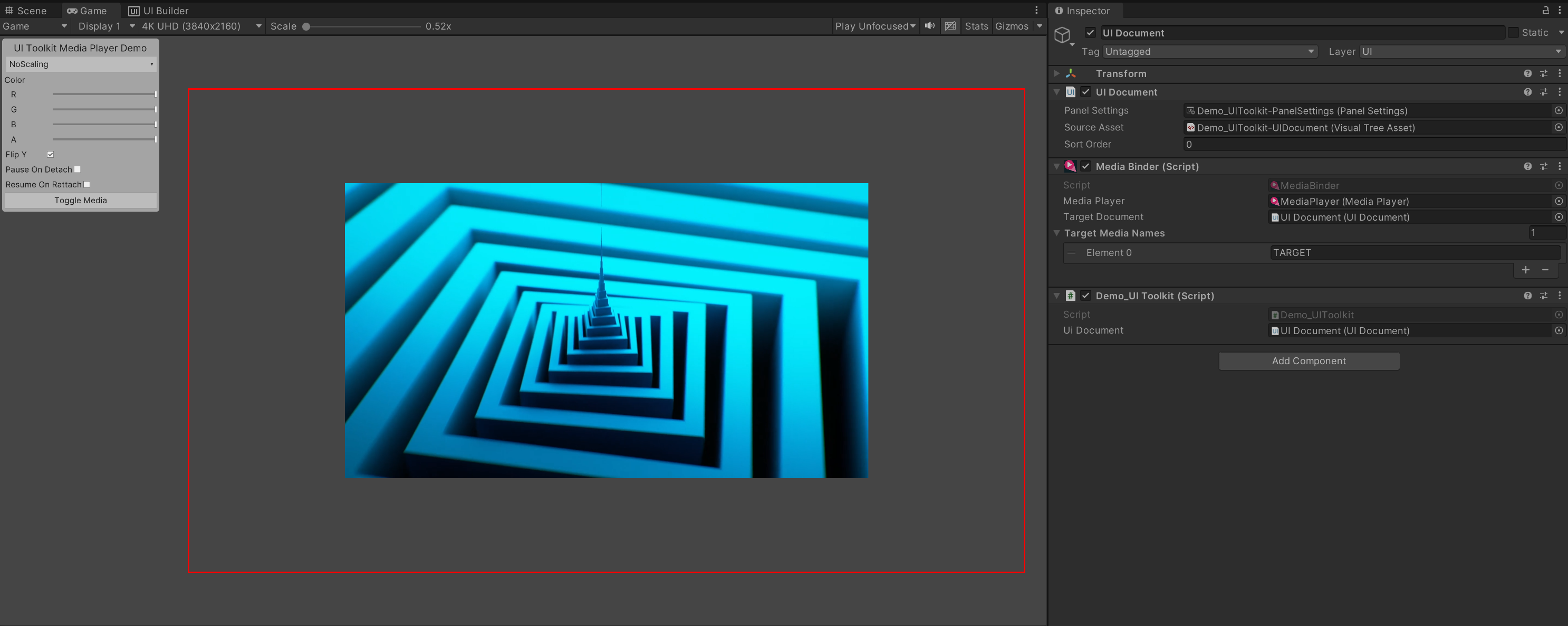 UI Toolkit Demo Scene In Editor
